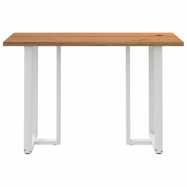 vidaXL Bar Table Light brown Solid oak wood Large Adjustable Feet