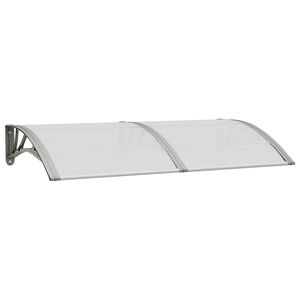 vidaXL Door Canopy Gray Polycarbonate 59.1x29.5 in Durable Door Canopy