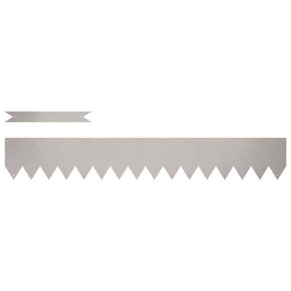 vidaXL Lawn Edging 30 pcs Brown 100 x 0.05 x 20 cm Weathering Steel