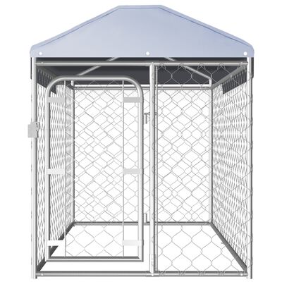 vidaXL Outdoor Dog Kennel with Roof 78.7"x39.4"x49.2"