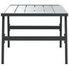 vidaXL Garden Coffee Table Black Powder-coated steel Medium Durable