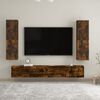 vidaXL Wall-mounted TV Cabinet Set of 2 Smoked Oak Engineered Wood Large