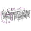 vidaXL Garden Dining Set Grey