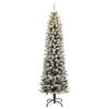 vidaXL Christmas Tree Green and white PVC 94.5 in