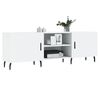 vidaXL TV Cabinet White Engineered wood and iron Medium TV Cabinet