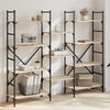 vidaXL Bookshelf Sonoma oak Engineered wood, powder-coated steel Tall