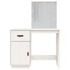 vidaXL Dressing Table White Solid Pine Wood Medium Dressing Table