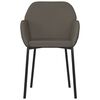 vidaXL Dining Chair Set of 2 Dark Grey Velvet, Metal, Plywood Standard
