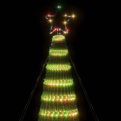 vidaXL Christmas Tree Light Cone 688 LEDs Colorful 118.1"