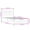 vidaXL Bed Frame Sonoma oak Steel, engineered wood Twin Bed Frame
