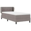 vidaXL Box Spring Bed with Mattress Taupe 31.50 x 78.74 in Fabric