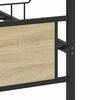 vidaXL Bed Frame Sonoma oak Engineered wood, steel King Size Bed Frame