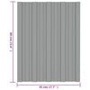 vidaXL Roof Panels 36 pcs Galvanized Steel Gray 23.6"x17.7"
