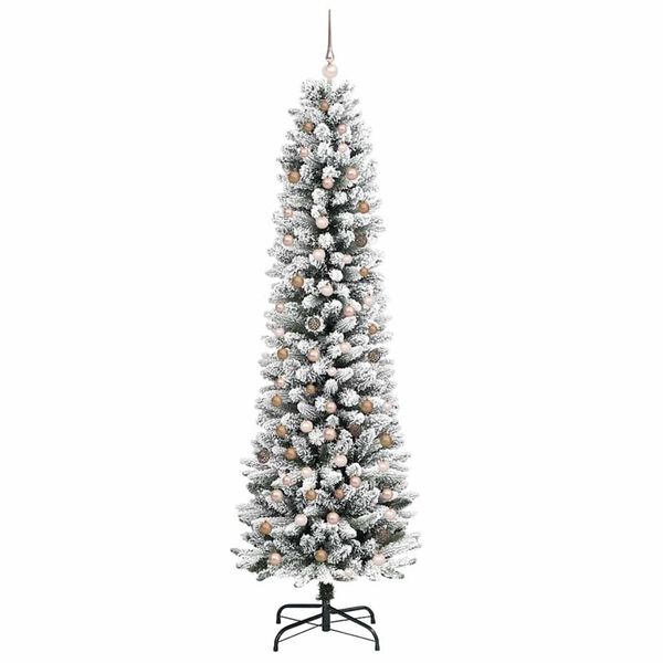 vidaXL Artificial Christmas Tree with 300 LEDs White 94.49 in