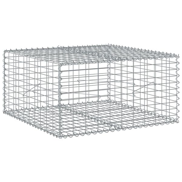 vidaXL Gabion Basket Silver Galvanized Iron Large Durable