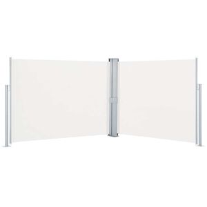 vidaXL Retractable Side Awning Cream 66.9"x393.7"