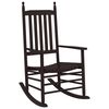 vidaXL Rocking Chair Brown Solid poplar wood Standard Rocking Chair