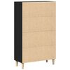 vidaXL Highboard Black Oak 27.56 x 12.20 x 45.28 in Engineered Wood