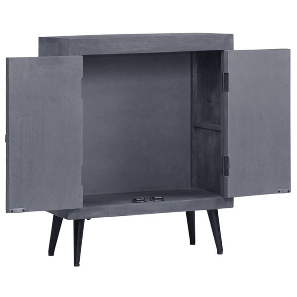 vidaXL Sideboard Dark Grey Solid mango wood with powder-coated steel