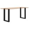 vidaXL Coffee Table Leg Set of 2 Black Powder-Coated Steel Medium