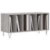vidaXL Record Cabinet Grey Sonoma Engineered wood, Iron