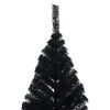 vidaXL Artificial Pre-lit Christmas Tree with 300 LEDs Black 94.5" PVC
