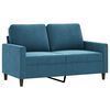 vidaXL 3 Piece Sofa Set with Cushions Blue Velvet