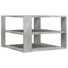 vidaXL Coffee Table Concrete Gray Engineered Wood Small Square Modern