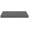 vidaXL Wall Shelf Set of 4 Glossy grey Honeycomb MDF, Metal