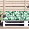 vidaXL Pallet Cushion Leaf Pattern 100% polyester 47.2 x 31.5 x 4.7 in
