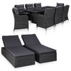 vidaXL Outdoor Dining Set Black and dark grey