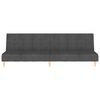 vidaXL Sofa Bed Dark Gray Polyester 2-Seater