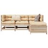 vidaXL Garden Sofa Set Natural Pine Solid Pine Wood Sectional Modular