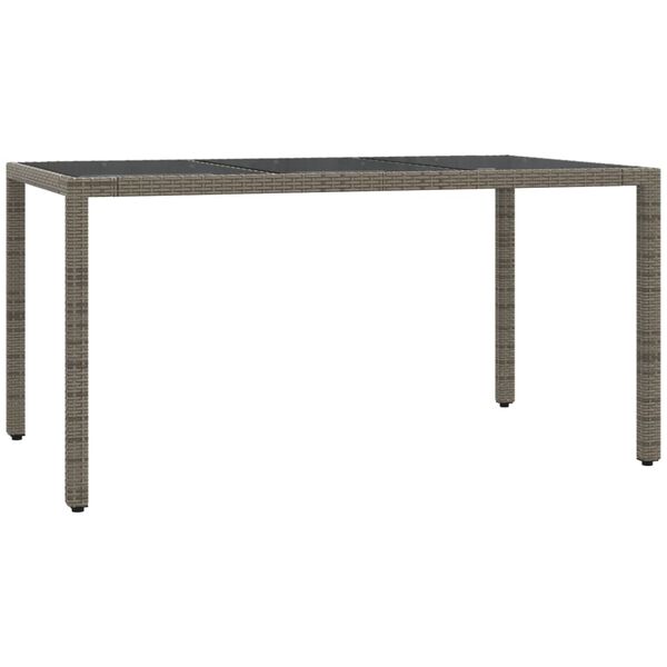 vidaXL Garden Dining Set Grey PE rattan 7 Piece Set