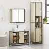 vidaXL Bathroom Furniture Set Sonoma oak Engineered wood, metal, glass