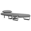 vidaXL Sofa Light grey Polyester, Steel Compact Convertible