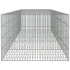vidaXL Rabbit Cage Silver Galvanized Iron Large Rabbit Cage