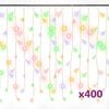 vidaXL Curtain Icicle Light Colorful Plastic, Copper 32.8ft long