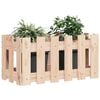 vidaXL Garden Planter Natural wood Solid pine wood (untreated) Small