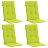 vidaXL Patio Highback Chair Cushions 4 pcs Bright Green 47.2x19.7x1.2" Fabric