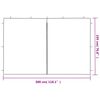 vidaXL Party Tent Sidewall White 100% PE 9.8 ft x 6.4 ft