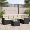 vidaXL Garden Sofa Set Black PE rattan Modular Garden Sofa Set