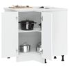 vidaXL Kitchen Corner Base Cabinet White Engineered wood Medium