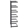 vidaXL Towel Rack Black Steel Towel Rack Rectangular Contemporary