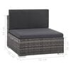 vidaXL Rattan Sofa Set Grey PE rattan Large Weather-resistant materials