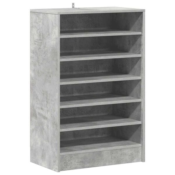 vidaXL Shoe Cabinet Concrete Gray Engineered Wood Medium Shoe Cabinet