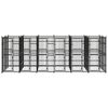 vidaXL Dog Kennel Black Powder-coated steel Extra Large Durable