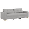 vidaXL Sofa 2 pcs Grey Linen-blend Fabric