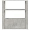 vidaXL Sideboard Concrete grey Engineered wood 31.5x11.8x35.4 in