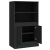 vidaXL Highboard Black Engineered wood Medium Highboard Rectangular